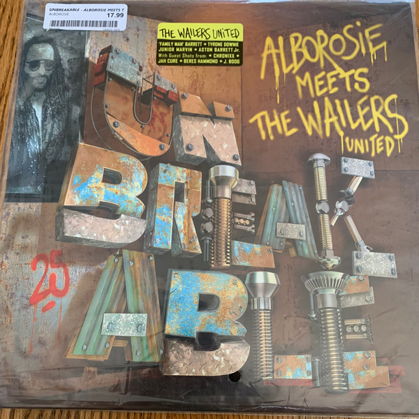 Alborosie Meets The Wailers United – Unbreakable vinyl cover