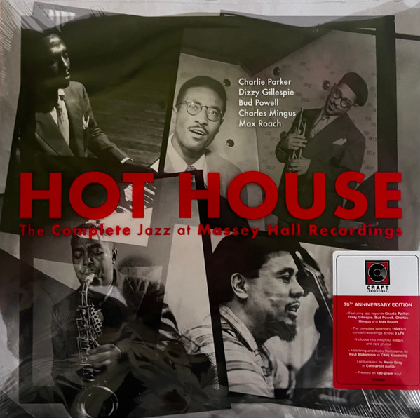 Charlie Parker, Dizzy Gillespie, Bud Powell, Charles Mingus, Max Roach – Hot House (The Complete Jazz At Massey Hall Recordings) vinyl cover