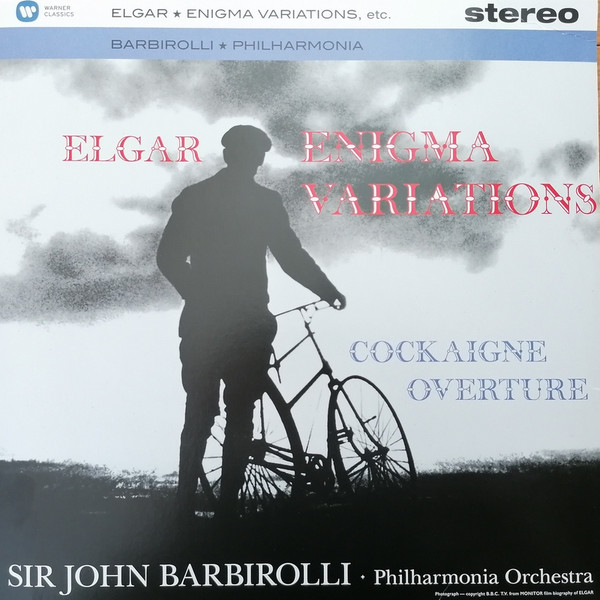 Elgar, Sir John Barbirolli, Philharmonia Orchestra – Enigma Variations, etc. vinyl cover